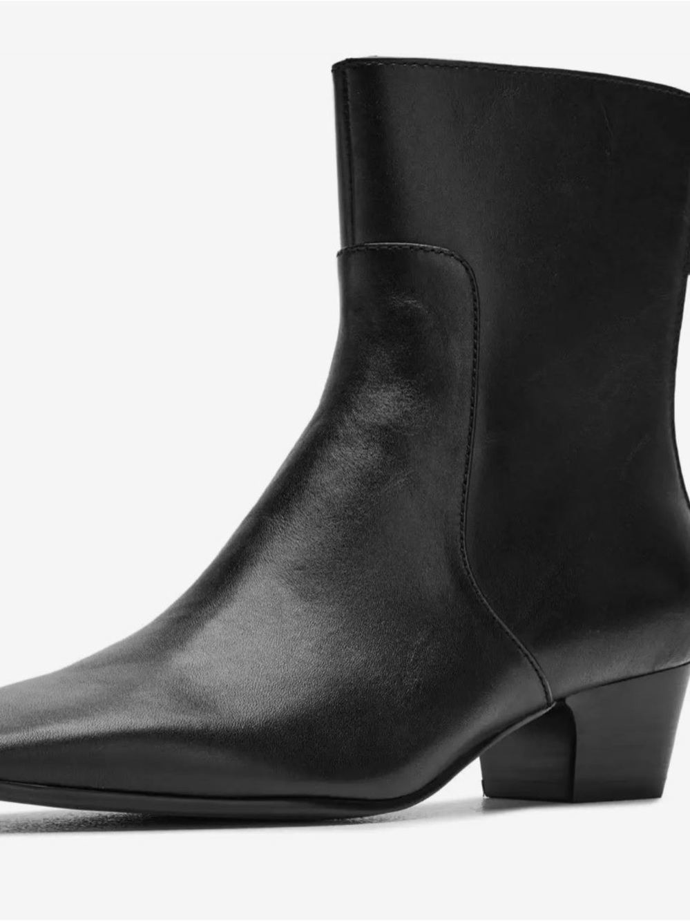 Madewell “Lexie” Black Leather Ankle Boots- Display Pair